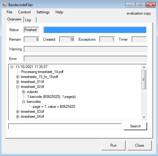 Softek BardecodeFiler 1.9.1 screenshot